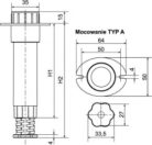 Állítható műanyag bútorláb (A), 101-170mm magasságban. Kiszerelés: 100 db