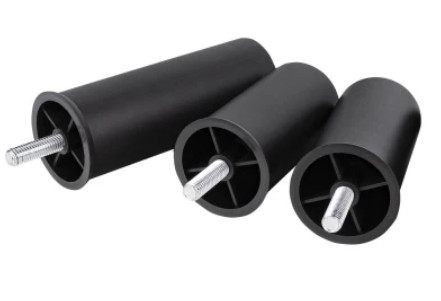 Műanyag bútorláb Ø 40x110 mm méretben, M8x25-ös menetes szárral. Kiszerelés: 100 db