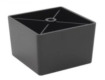 Műanyag bútorláb (kúpos négyzet) 100x100 mm méretben. Kiszerelés: 100 db