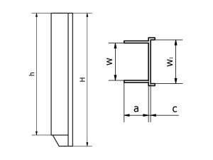 Lábazati beton elem tartó (műanyag) 42x200x35. Kiszerelés: 50 db
