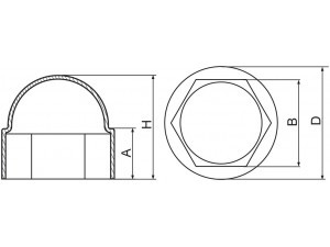 Anyatakaró kupak hatlapú M5 menetes anyákra. Kiszerelés: 100 db