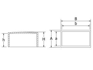 Zártszelvény sapka 40x30 mm-es. Kiszerelés: 100 db
