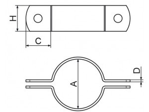 Köztes bilincs Ø60 mm oszlopokra. Kiszerelés: 25 pár
