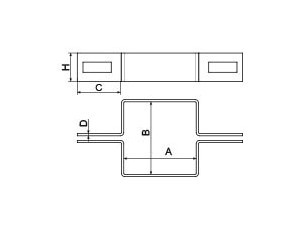 Köztes bilincs 40x40 mm oszlopokra. Kiszerelés: 25 pár