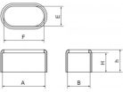 Ovális csőkupak iskolai székekhez 20x40mm-es ovális csövekre. Kiszerelés: 100 db